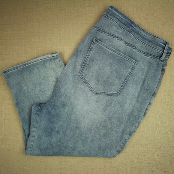 NYDJ Marilyn Straight Crop Jeans Women's Size 22W Clean Affection Wash Denim - Picture 4 of 9